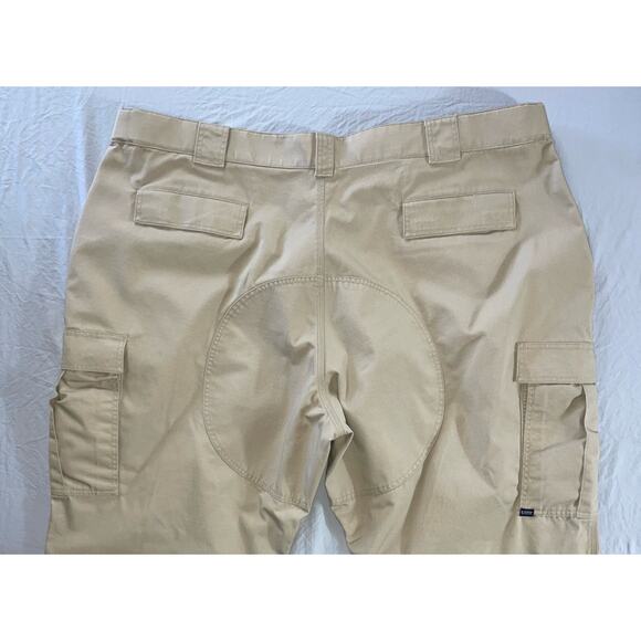 5.11 Tactical Men's Ripstop TDU Cargo Work, Bush Pants. Beige, Men's 4XL Short. - Picture 8 of 9